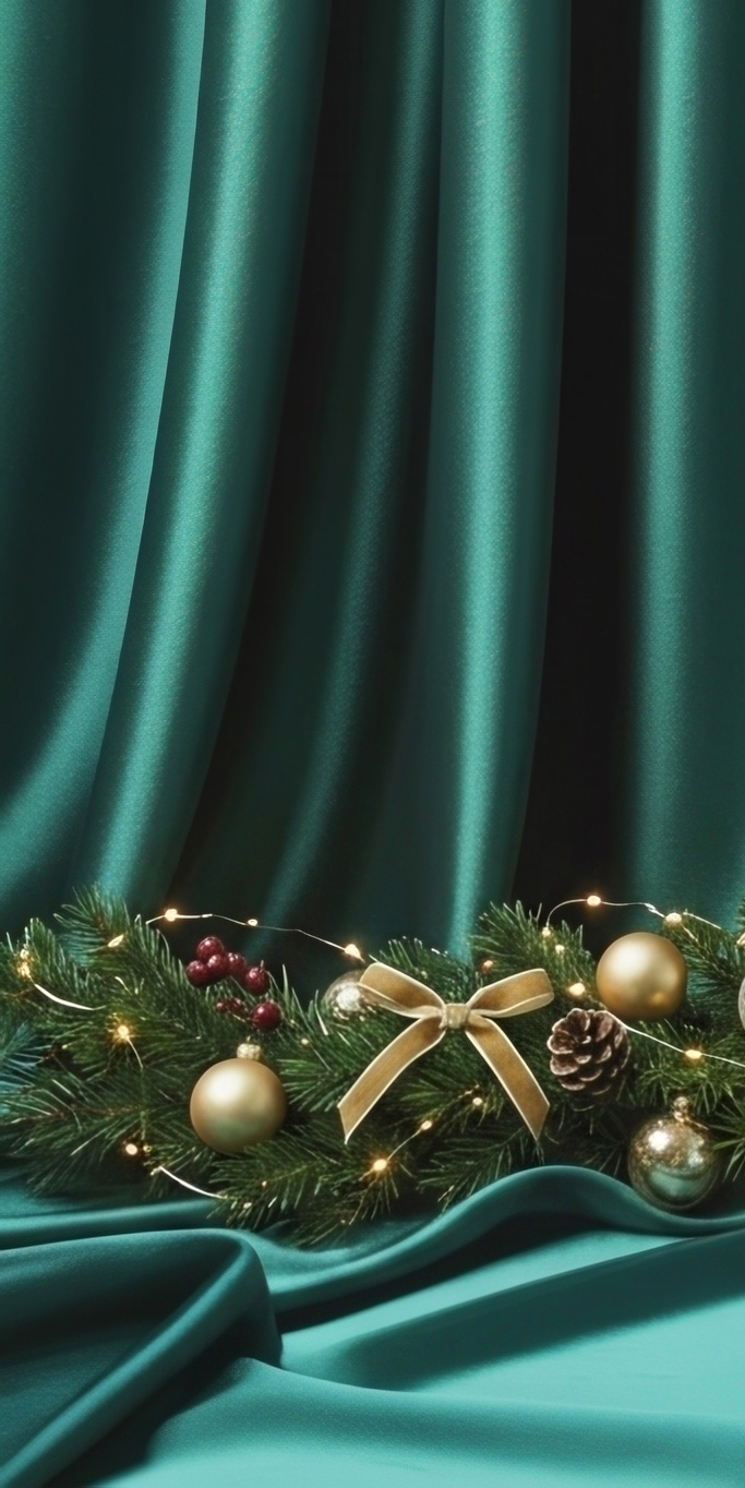 Elegant gold and green Christmas decor arrangement